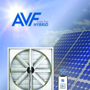 Quạt vuông Hút/Cấp thông gió chạy năng lượng mặt trời hiệu AVF Hybrid #1220mm và #1360mm