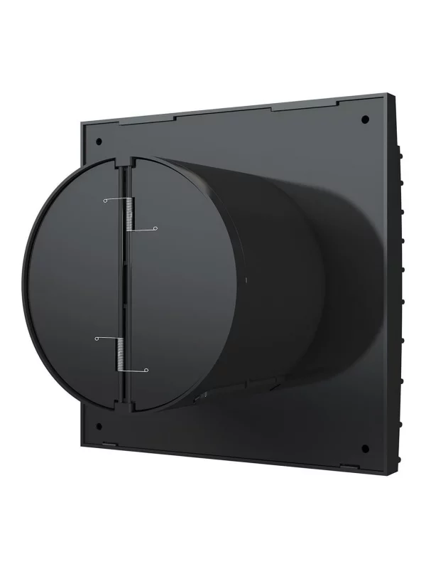 Вентилятор накладной SILENT D125 обратный клапан Matt black DICITI