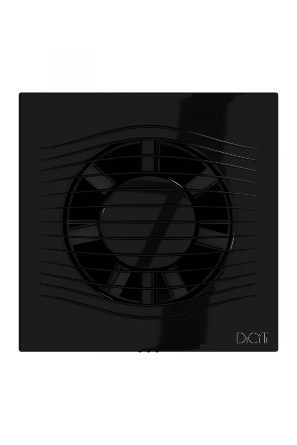 Вентилятор накладной SLIM D100 обратный клапан Obsidian DICITI