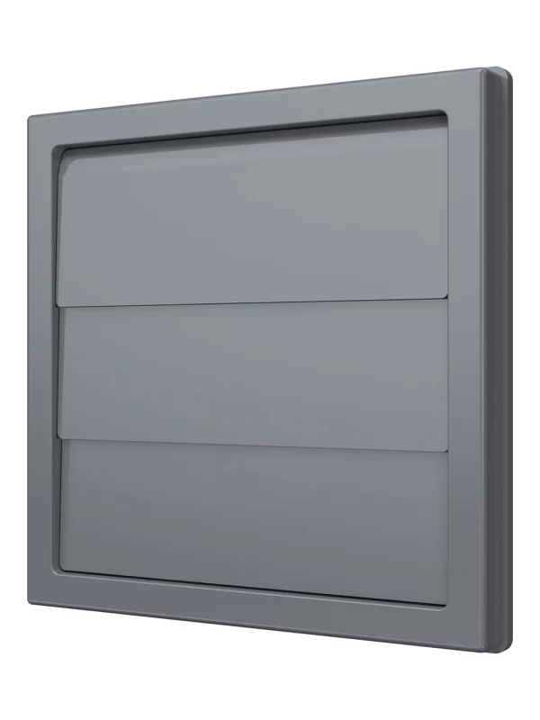 Выход стенной КФ фланец D125 жалюзи 150x150 ASA Gray ERA