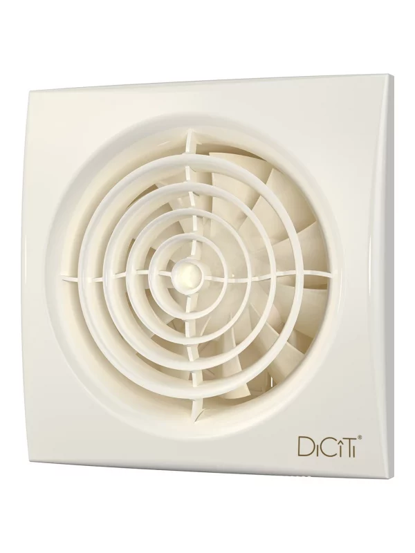 Вентилятор накладной AURA D100 обратный клапан Ivory DICITI