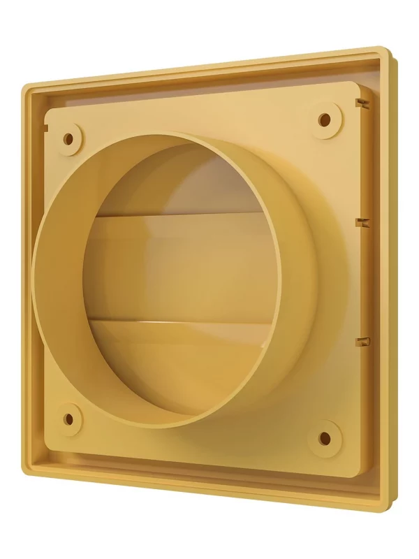 Выход стенной КФ фланец D100 жалюзи 150x150 ASA Beige ERA