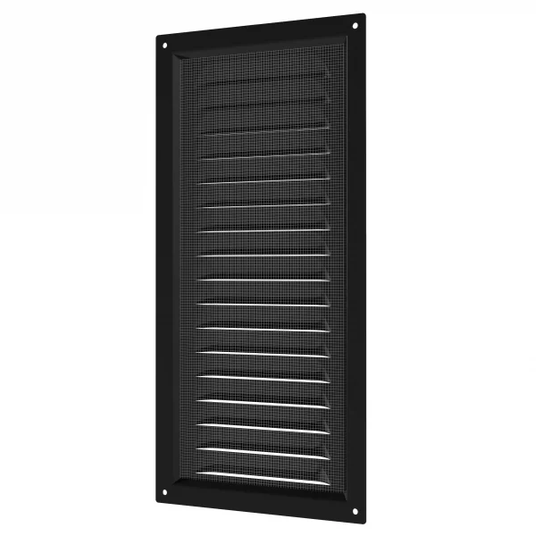 Решетка вентиляционная МЭ сетка 150х300 окрашенная сталь Black ERA