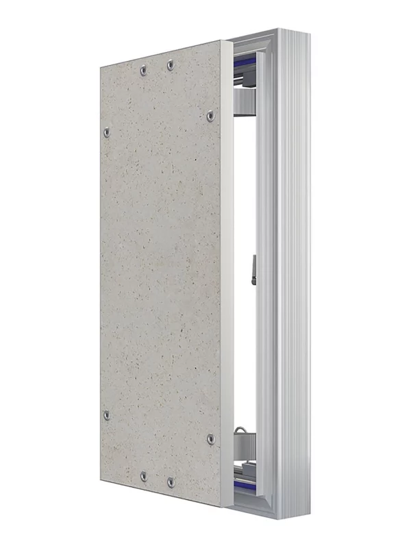 Люк ревизионный D Ceramo Optimum 200х400 скрытый монтаж петля алюминий EVECS