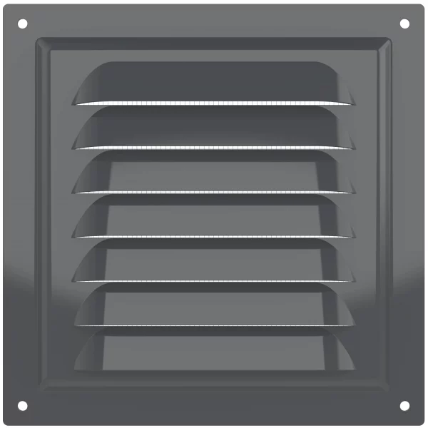 Решетка вентиляционная МЭ сетка 150х150 окрашенная сталь Gray ERA
