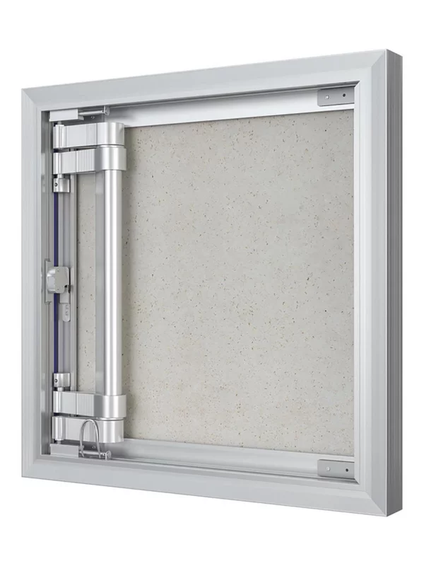 Люк ревизионный D Ceramo Optimum 400х400 скрытый монтаж петля алюминий EVECS