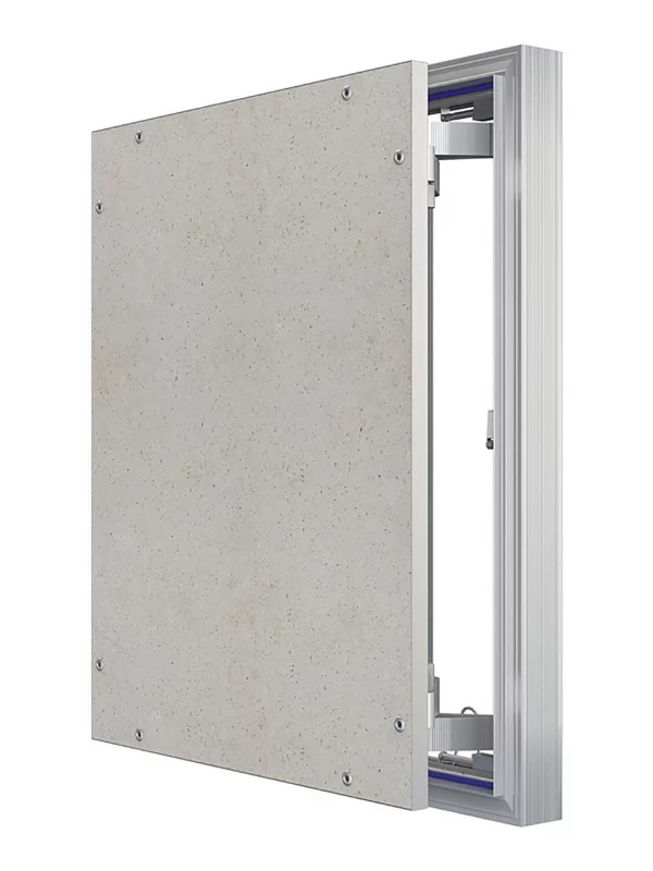 Люк ревизионный D Ceramo Optimum 400х500 скрытый монтаж петля алюминий EVECS