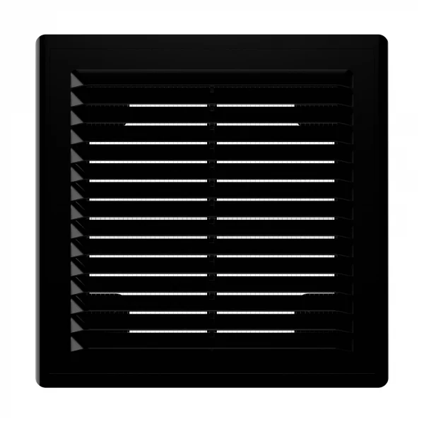 Решетка вентиляционная Р сетка разъемная 150х150 пластик Black ERA