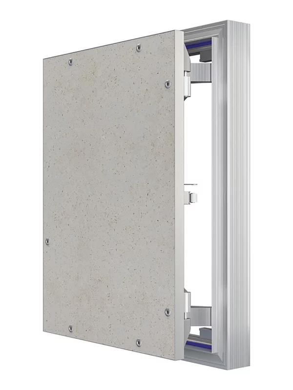 Люк ревизионный D Ceramo Optimum 300х400 скрытый монтаж петля алюминий EVECS