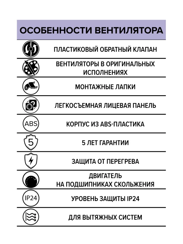 Вентилятор накладной WAVE 100C Gray обратный клапан ERA