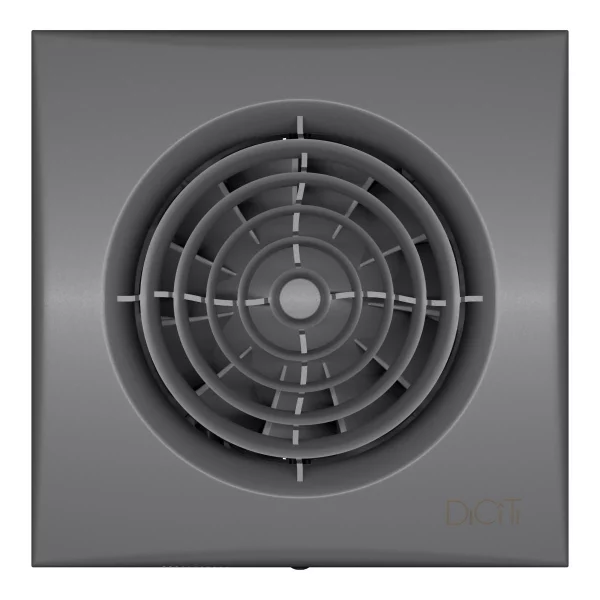 Вентилятор накладной AURA D100 обратный клапан Dark gray metal DICITI