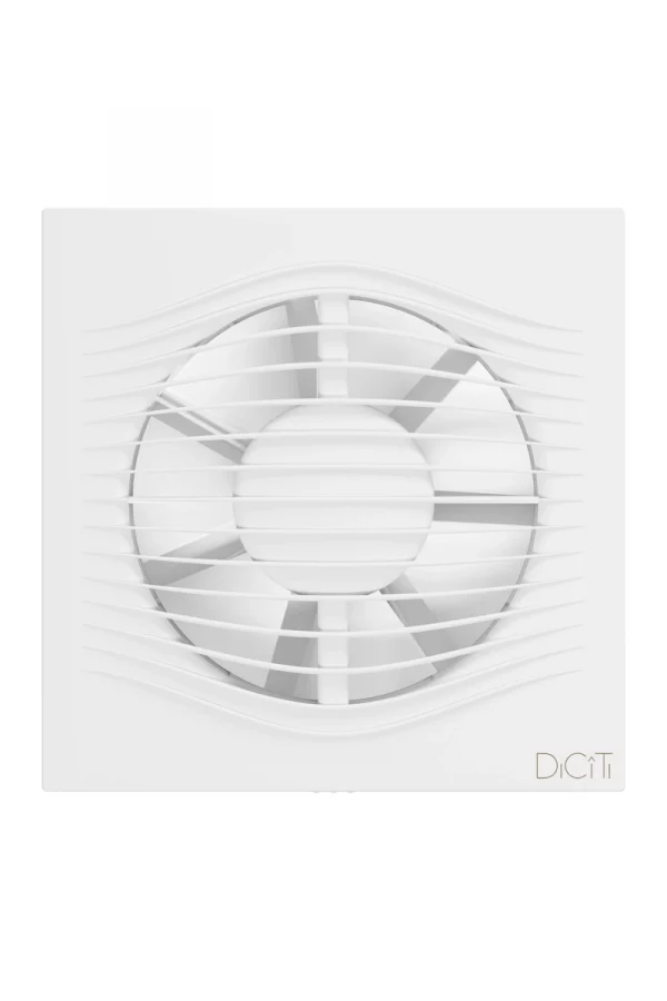 Вентилятор накладной SLIM D125 обратный клапан Matt white DICITI