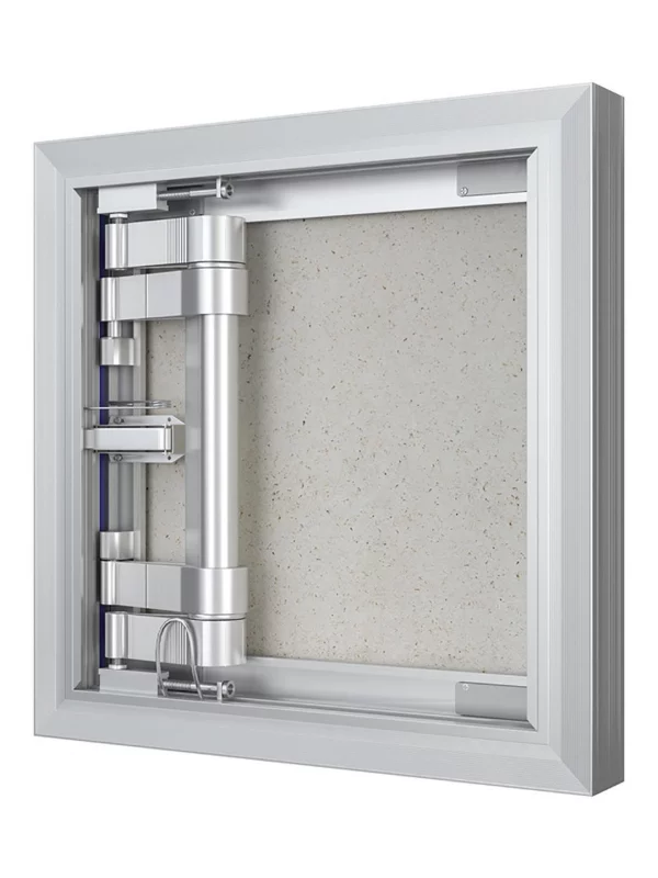Люк ревизионный D Ceramo Optimum 300х300 скрытый монтаж петля алюминий EVECS