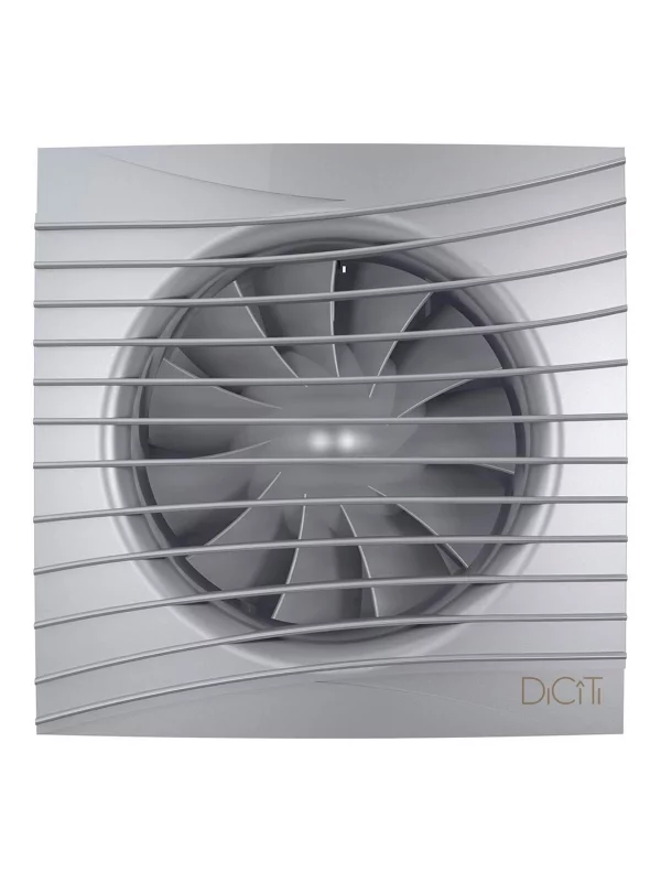 Вентилятор накладной SILENT D100 обратный клапан Gray metal DICITI