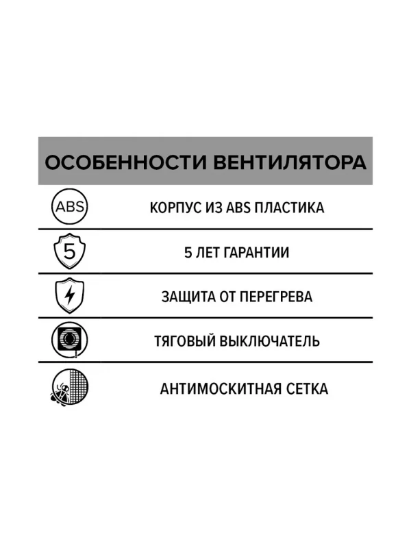 Вентилятор накладной NEO тяговый выключатель D125 сетка ERA