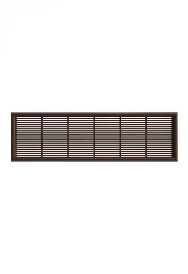 Решетка вентиляционная ДП фланец 220х60 переточная 227х67 пластик Brown ERA