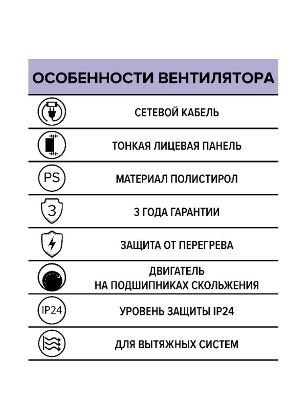 Вентилятор накладной A D150 сетевой кабель AURAMAX