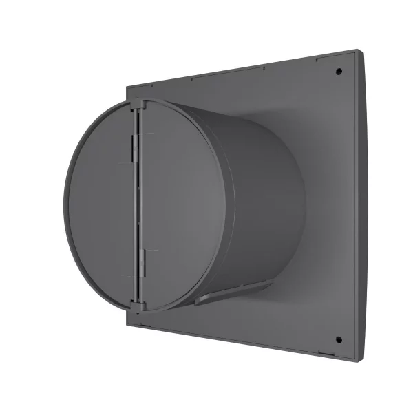 Вентилятор накладной AURA D100 обратный клапан Dark gray metal DICITI