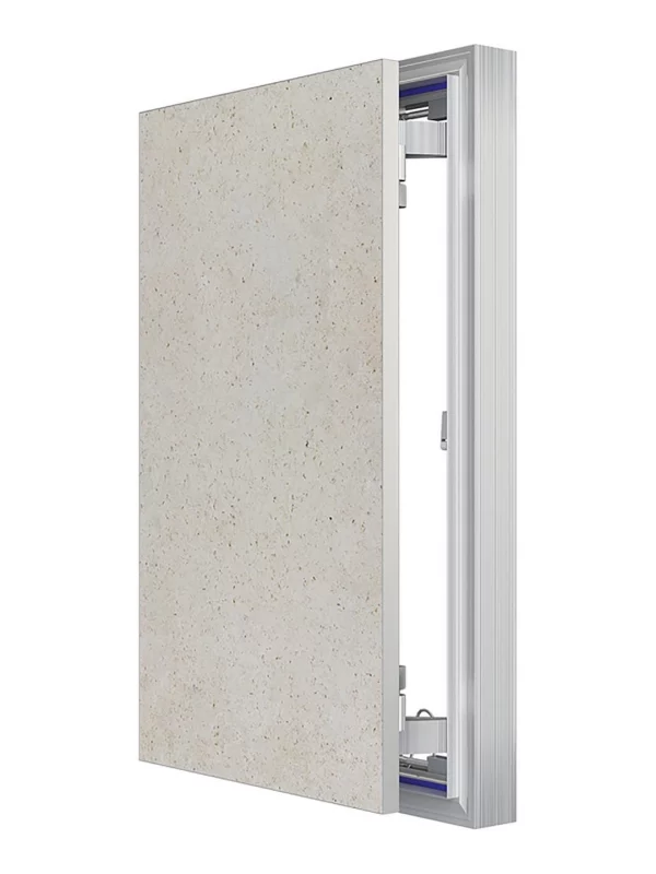 Люк ревизионный D Ceramo Optimum 300х500 скрытый монтаж петля алюминий EVECS