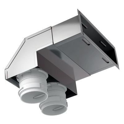 Metall-Ventiladapter für die Wand BlauFast RPWB ... M