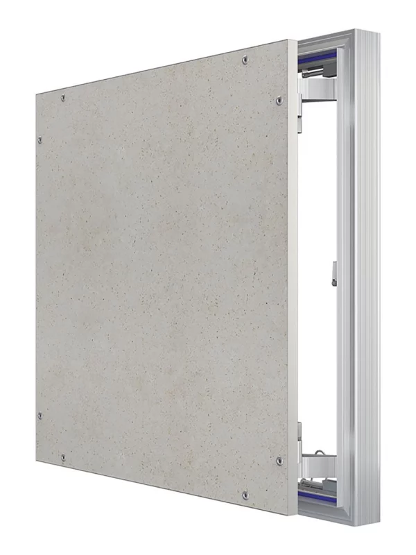 Люк ревизионный D Ceramo Optimum 500х500 скрытый монтаж петля алюминий EVECS