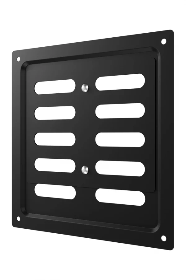 Решетка вентиляционная MER регулируемая 150x154 окрашенная сталь Black ERA