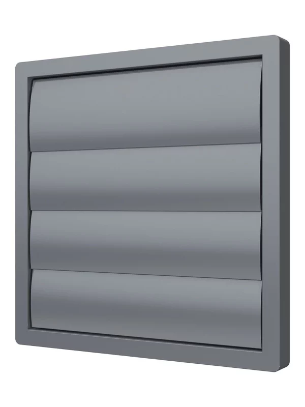 Выход стенной КФ фланец D200 жалюзи 242х242 ASA Gray ERA