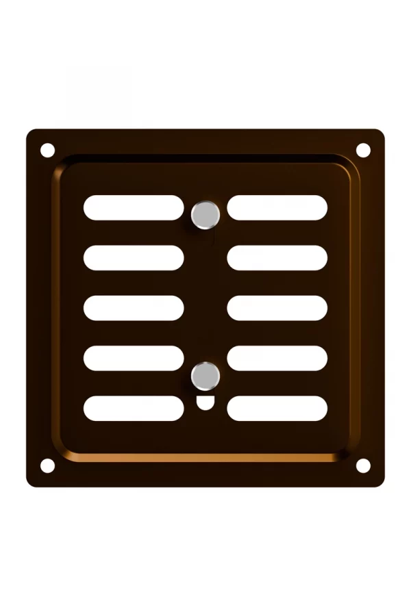 Решетка вентиляционная MER регулируемая 100x100 окрашенная сталь Metallic brown ERA