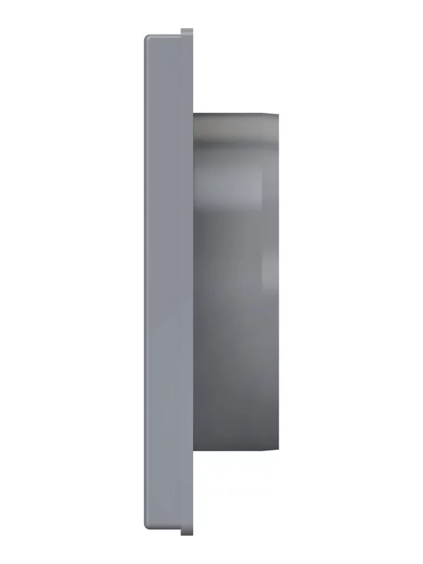 Выход стенной КФ фланец D100 жалюзи 150x150 ASA Gray ERA