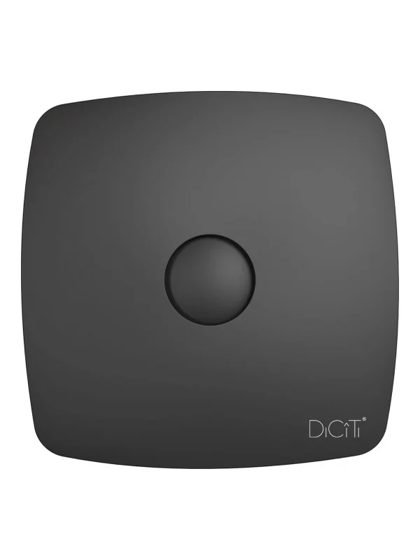 Вентилятор накладной RIO D125 обратный клапан Matt black DICITI