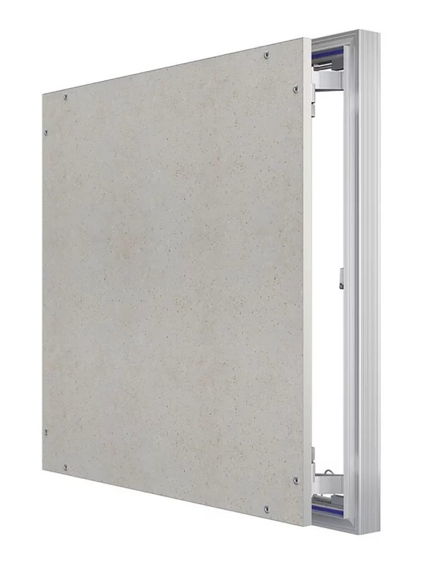 Люк ревизионный D Ceramo Optimum 600х600 скрытый монтаж петля алюминий EVECS