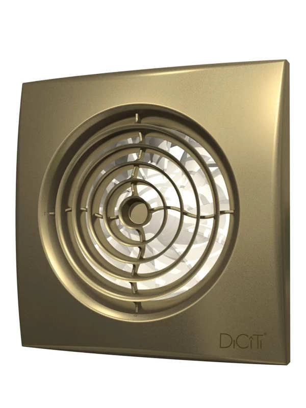 Вентилятор накладной AURA D125 обратный клапан Champagne DICITI