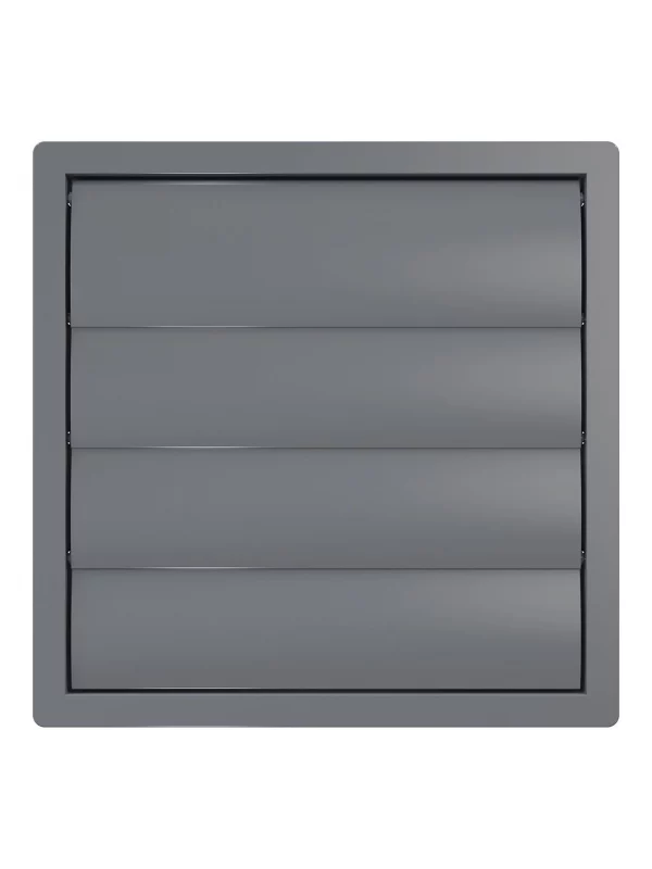 Выход стенной КФ фланец D355 жалюзи 410x410 ASA Gray ERA