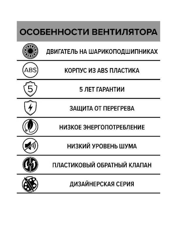 Вентилятор накладной AURA D100 обратный клапан Dark gray metal DICITI