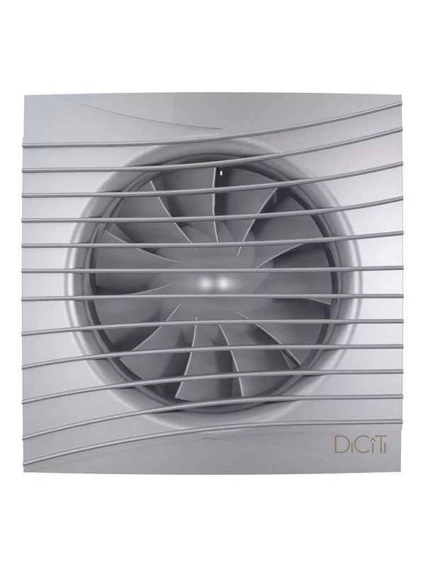 Вентилятор накладной SILENT D125 обратный клапан Gray metal DICITI