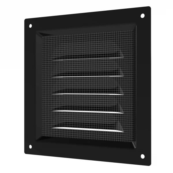Решетка вентиляционная МЭ сетка 125х125 окрашенная сталь Black ERA