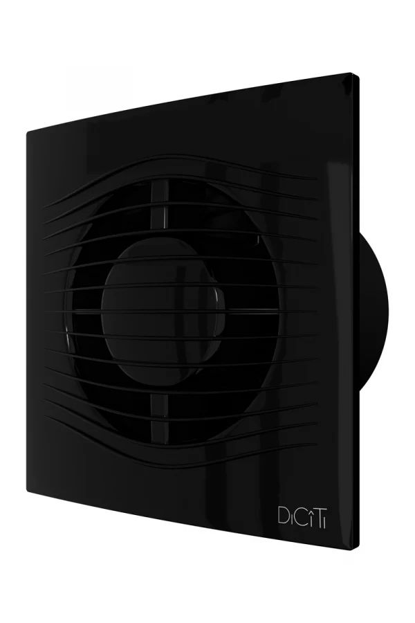 Вентилятор накладной SLIM D100 обратный клапан Obsidian DICITI
