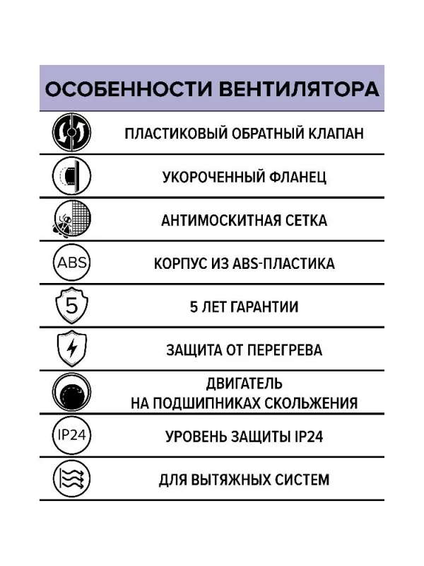 Вентилятор накладной REST D100 сетка, пластиковый обратный клапан ERA