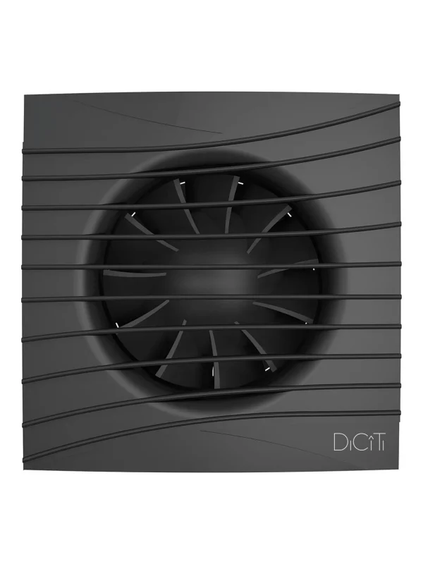 Вентилятор накладной SILENT D125 обратный клапан Matt black DICITI