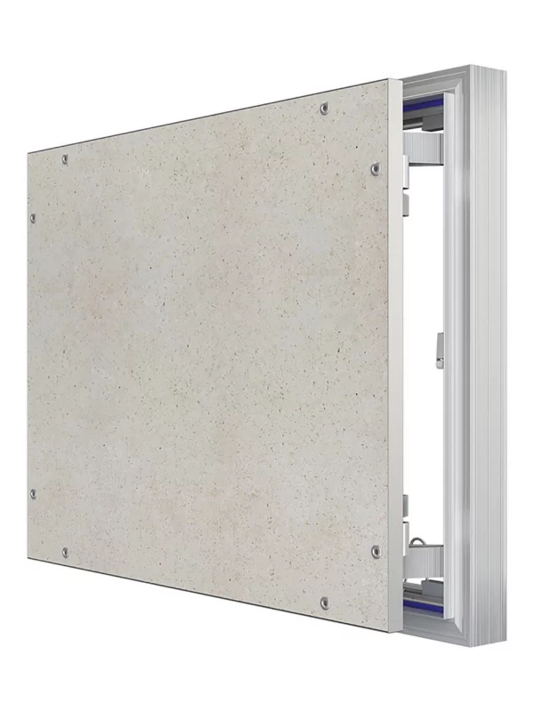 Люк ревизионный D Ceramo Optimum 500х400 скрытый монтаж петля алюминий EVECS