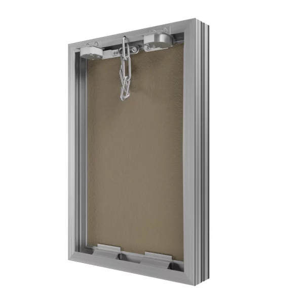 Люк ревизионный D Ceramo Base 400х600 скрытый монтаж съемный алюминий EVECS