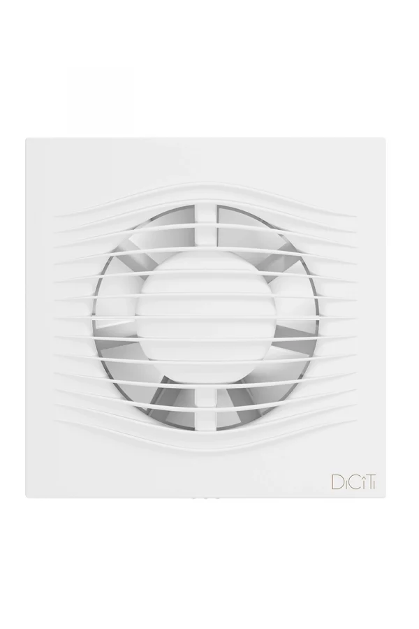 Вентилятор накладной SLIM D100 обратный клапан Matt white DICITI