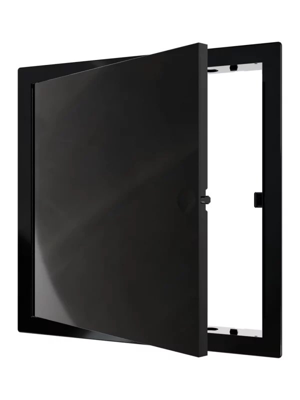 Люк ревизионный LN фланец 200x200 нажимной 224х224 пластик Black EVECS
