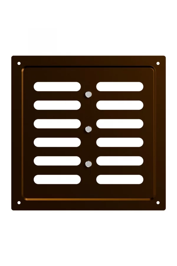 Решетка вентиляционная MER регулируемая 200х200 окрашенная сталь Metallic brown ERA