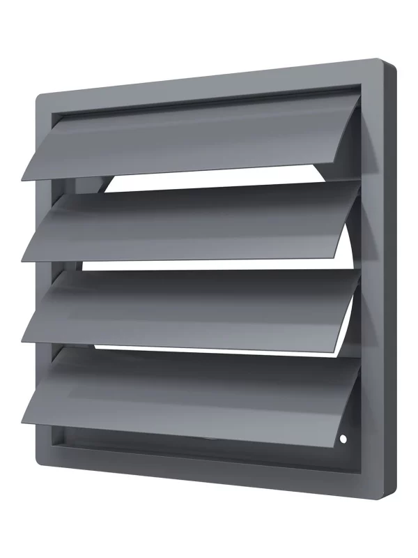 Выход стенной КФ фланец D250 жалюзи 294х294 ASA Gray ERA
