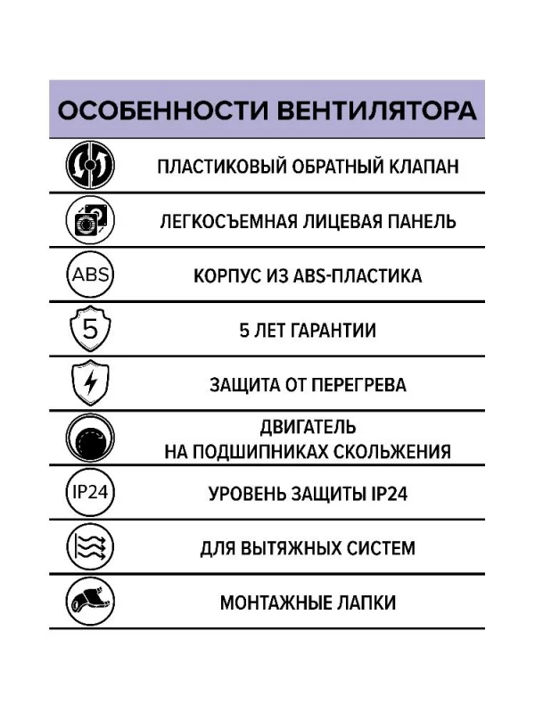 Вентилятор накладной WAVE D120 обратный клапан ERA