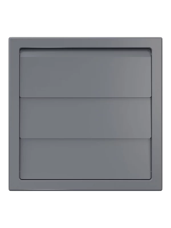 Выход стенной КФ фланец D125 жалюзи 150x150 ASA Gray ERA