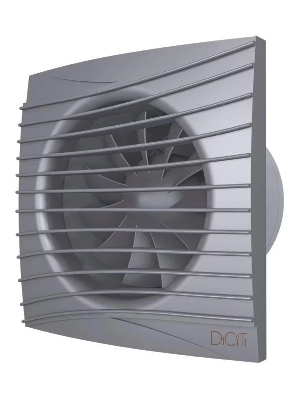 Вентилятор накладной SILENT D125 обратный клапан Dark gray metal DICITI