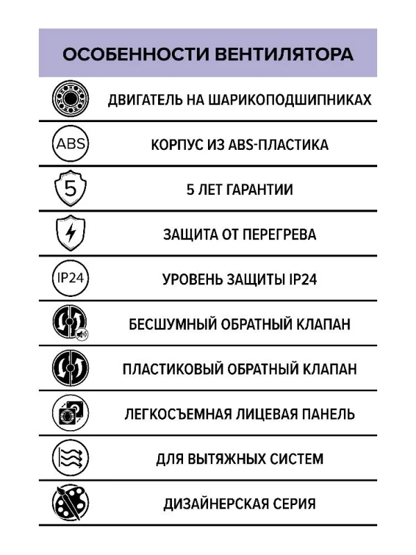 Вентилятор накладной RIO D125 обратный клапан Сhampagne DICITI