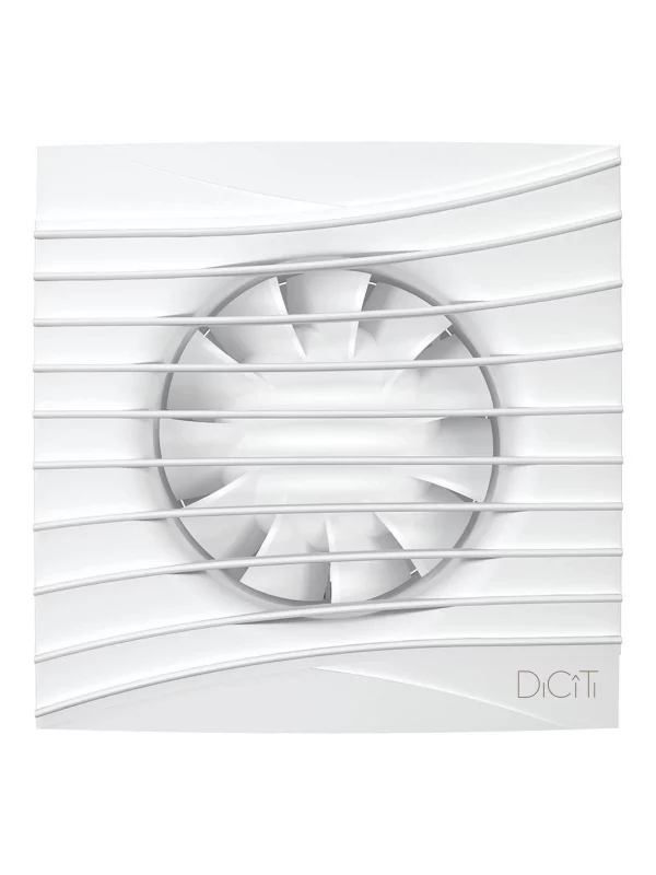 Вентилятор накладной SILENT D125 обратный клапан Matt white DICITI